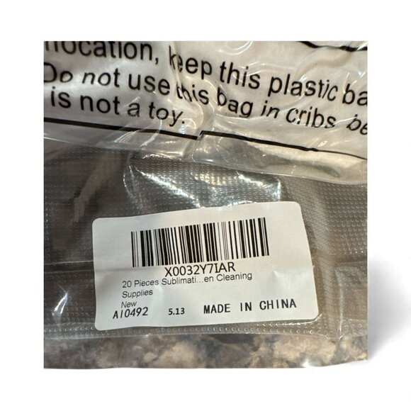 Set Of 20 White Polyester Sublimation Tea Towels 12"x12" For DIY Crafts & Cleani - Picture 2 of 2